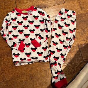 Disney Kids Pajama Set - White, Red, and Black Mickey Mouse